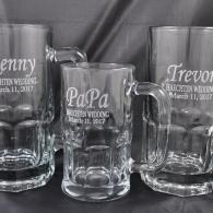 Engraved Beer Steins